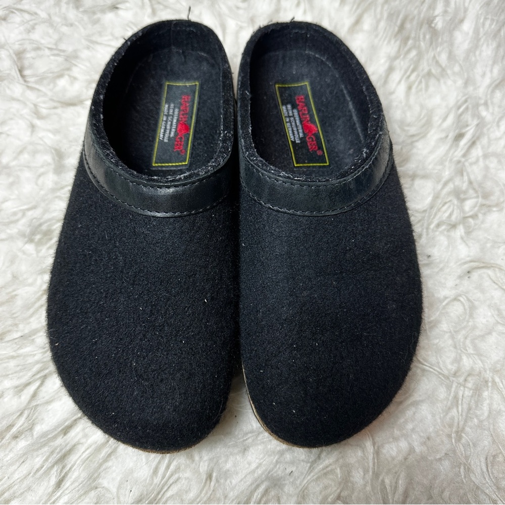 Haflinger Black Wool Mules